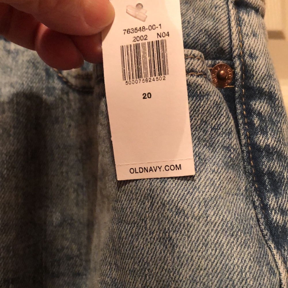 Old Navy sz 20 Extra High Rise Straight-Slim Pockets-Tummy Panel Button Fly - Picture 4 of 10